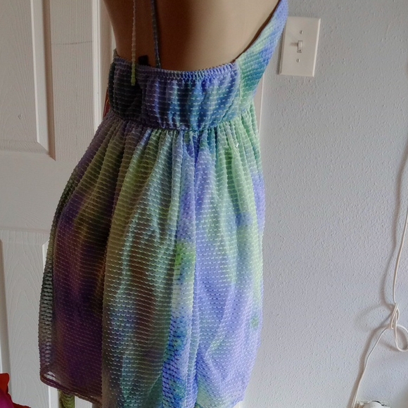 wild fable Pastel Gradient Pleated Dress (Green, Lavender, Pink) - Picture 10 of 11